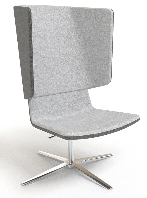 картинка Кресло с высокой спинкой. Крестовина из полированного алюминия и с противоскользящими насадками. арт. SDF030 от Мебельная мода