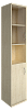 картинка Шкаф высокий узкий комбинированный со стеклом арт. А.СУ-1.2 Л/Пр от Мебельная мода
