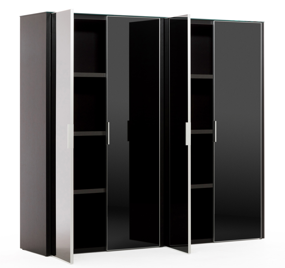 картинка GALA Шкаф для бумаг, 4 двери ЧЕРНЫЙ от Мебельная мода