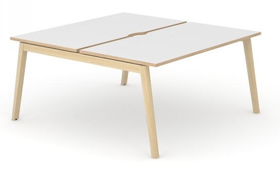 картинка Два стола  с вырезом для проводов DNS147-W от Мебельная мода