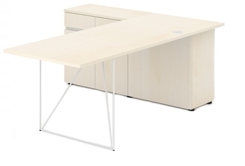 картинка Стол с приставкой и закрытым шкафчиком, слева/справа DIS201/203 от Мебельная мода