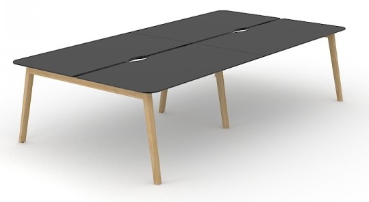 картинка Четыре стола с вырезом для проводов DNS362-W от Мебельная мода