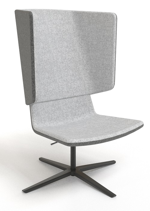 картинка Кресло с высокой спинкой. Крестовина из алюминия, окрашенного в черный цвет и с противоскользящими насадками. арт. SDF130 от Мебельная мода