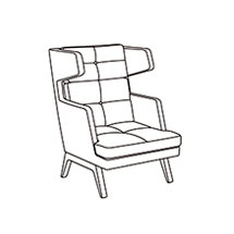 картинка Арт. 1.2 - кресло с высок. спинкой от Мебельная мода