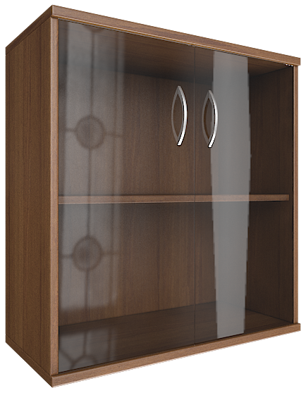 картинка Шкаф низкий широкий со стеклом А.СТ-3.2 от Мебельная мода
