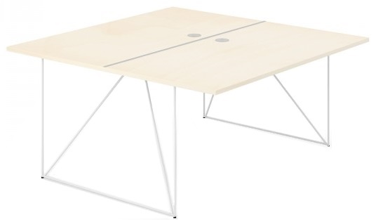 картинка Двухместный стол с алюм.проф. для крепл.перегородки  DIS160 от Мебельная мода
