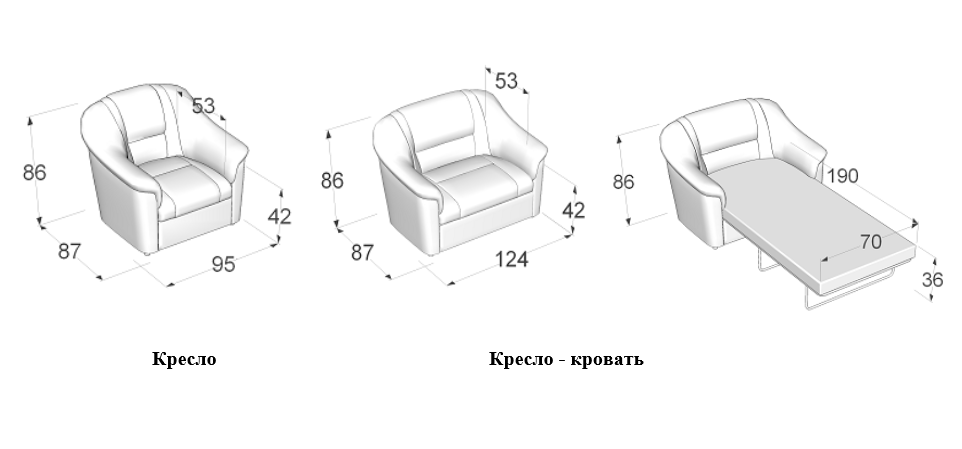 картинка Кресло-кровать Триумф (V-300) от Мебельная мода, фото: 6