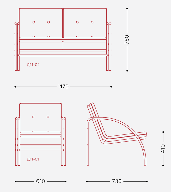 картинка Многоместная секция стульев Аксель от Мебельная мода, фото: 2